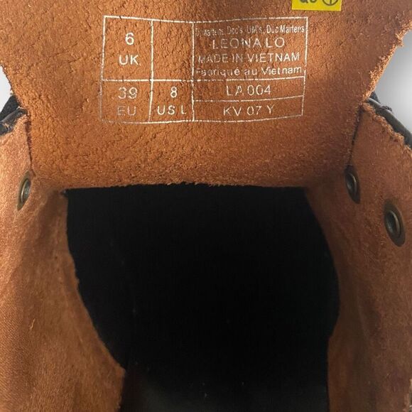 Dr. Martens Leona Lo Black Platform Heeled Oxford Shoes Womens size 8 New - Picture 12 of 12